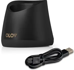 Replacement Charging Base for OLOV Groin Hair Trimmer, USB Recharge Dock & Charging Stand Compatible for OLOV Trimmer, Charging Dock with USB Power Cord (Black)