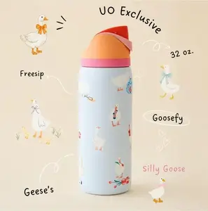 FreeSip Big Goose series 32oz Water Bottle withStraw Insulated Stainless Steel  BPA-Free Sports Water Bottle
