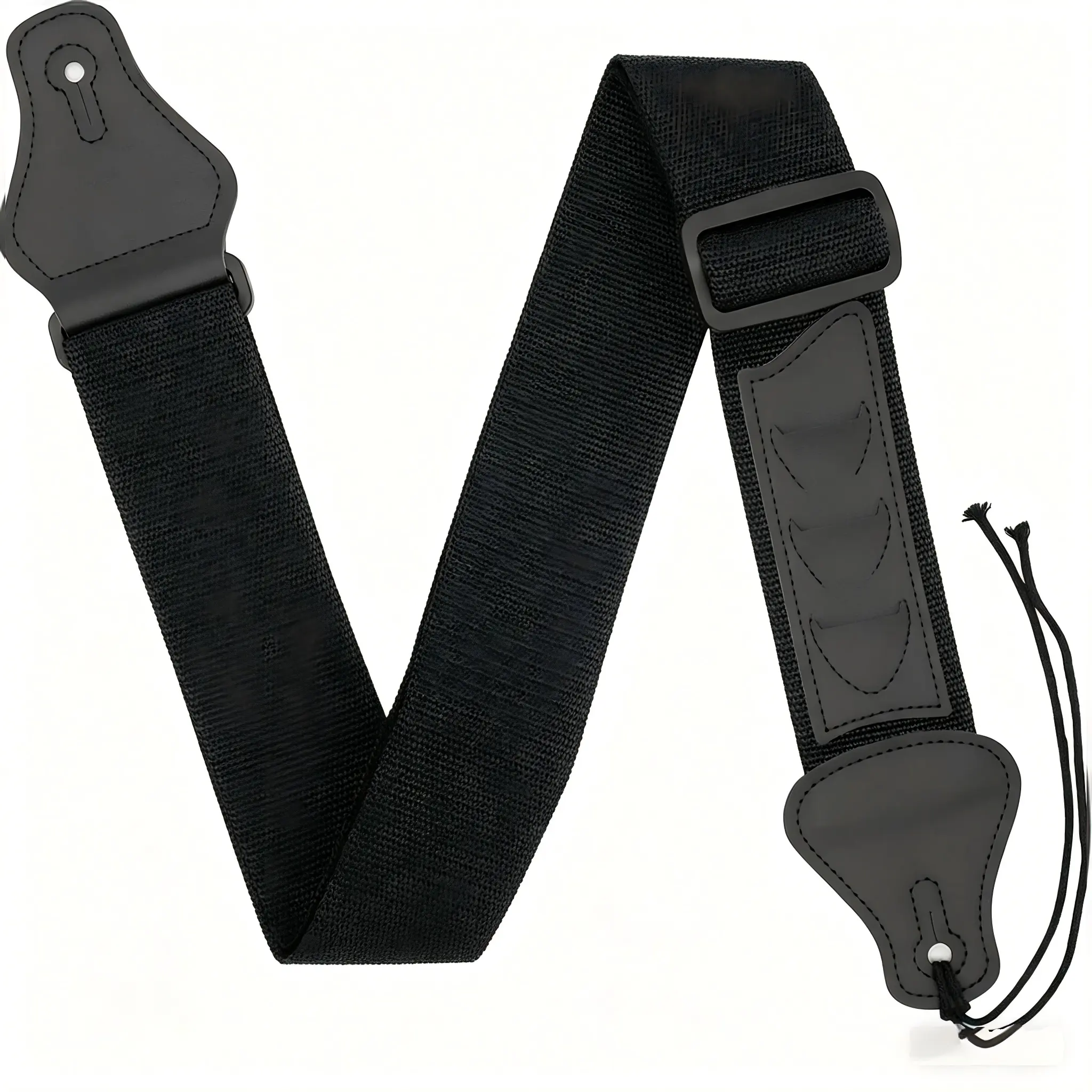 Durable Adjustable Guitar Shoulder Strap - 2-in Wide Polypropylene Webbing, 3 Guitar Pick Clips, 35-59 inches Adjustable Length, Easy-to-Install Musical Instrument Accessory, Accessories