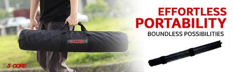 5 Core Speaker Stand Pair Crank Up Height Adjustable PA DJ Tripod Monitor Stands Heavy Duty w 35mm Insert