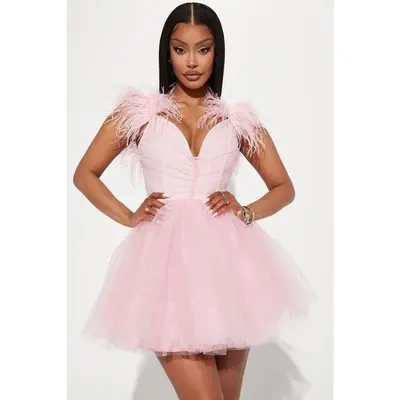 pretty in pink brocade mini dress AKIRA Pretty Brocade Beaded Mini Dress | Pink