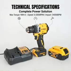 Dewalt DCF805 20V Brushless Impact Driver Cordless Power Tool For Screw Driving Electric Drill Kit With One Battery One Charger 2026 LED Light wheel adapter