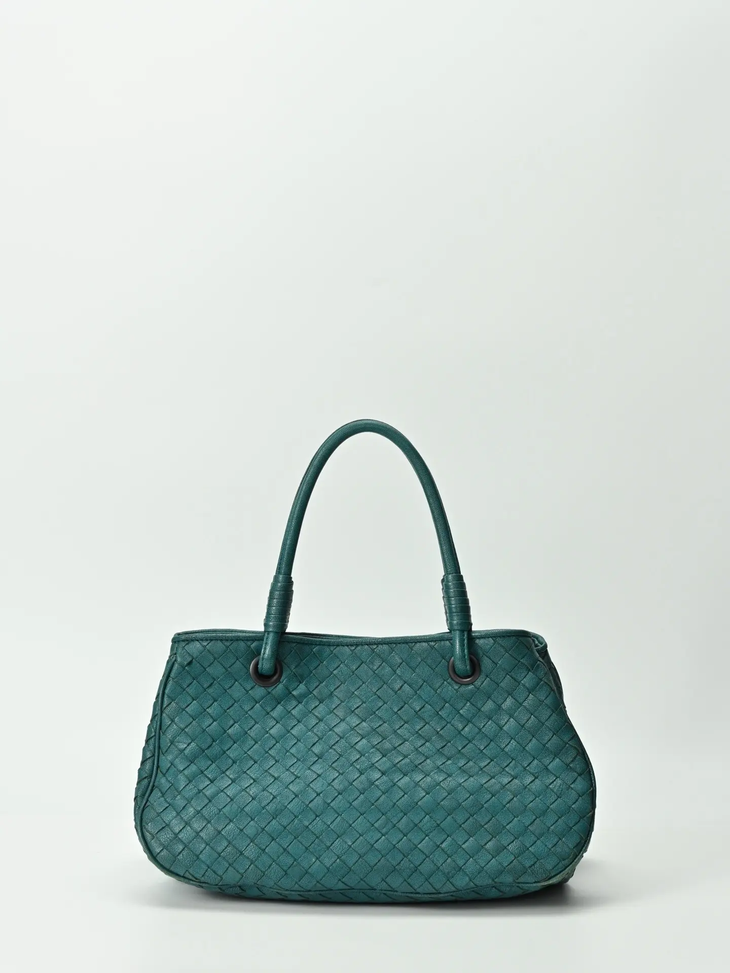 Pre-owned Bottega Veneta Vintage Green Small Bucket Tote Bag Style No. 21304515, Verified Legit