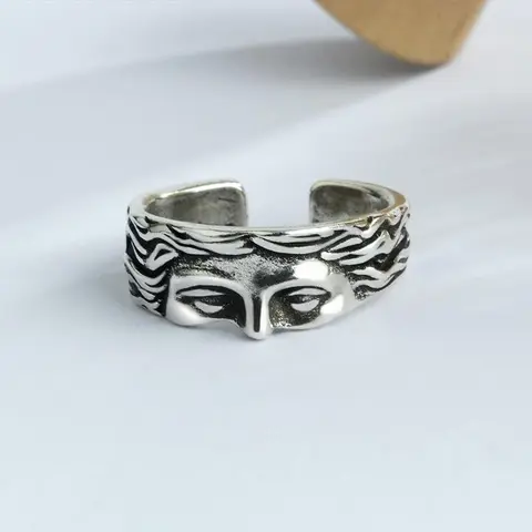 Golden/Silver Half Face Ring Venus Ring Couple Ring Party Supplies Daily Wear Opening Adjustable Waterproof
