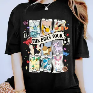 Eevee Evolution The Eras Unisex T-Shirt full size color