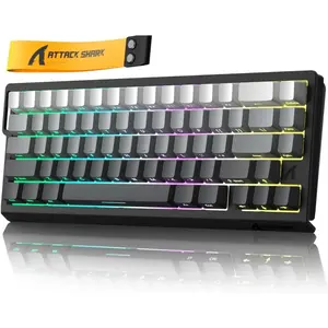 ATTACK SHARK X68 HE 8000Hz Rapid Trigger Keyboard 0.01mm RT Accuracy RGB Wired Gaming Keyboard with Magnetic Switch Hall Effect Keyboard for PC/Mac