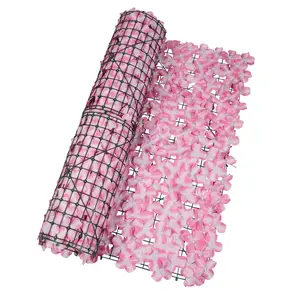 39" x 118" Pink Tropical Flowers Photobooth Wall Roll Backdrop