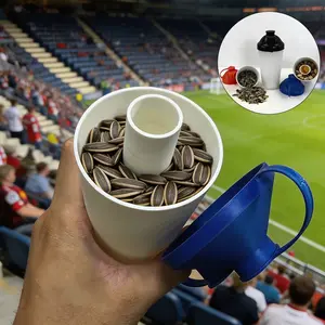 Sunflower Seed Snack Cup, Reusable Shell Storage Box, Portable Outdoor Sports Travel Container, Leak-Proof Residue Collector, Ideal for Seeds and Nuts, Snack Organizer Box