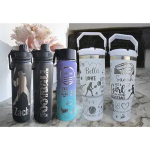 Personalized laser engraved Tennis, basketball, baseball, swimming or football insulated tumbler, coach insulated stainless steel tumbler cup
