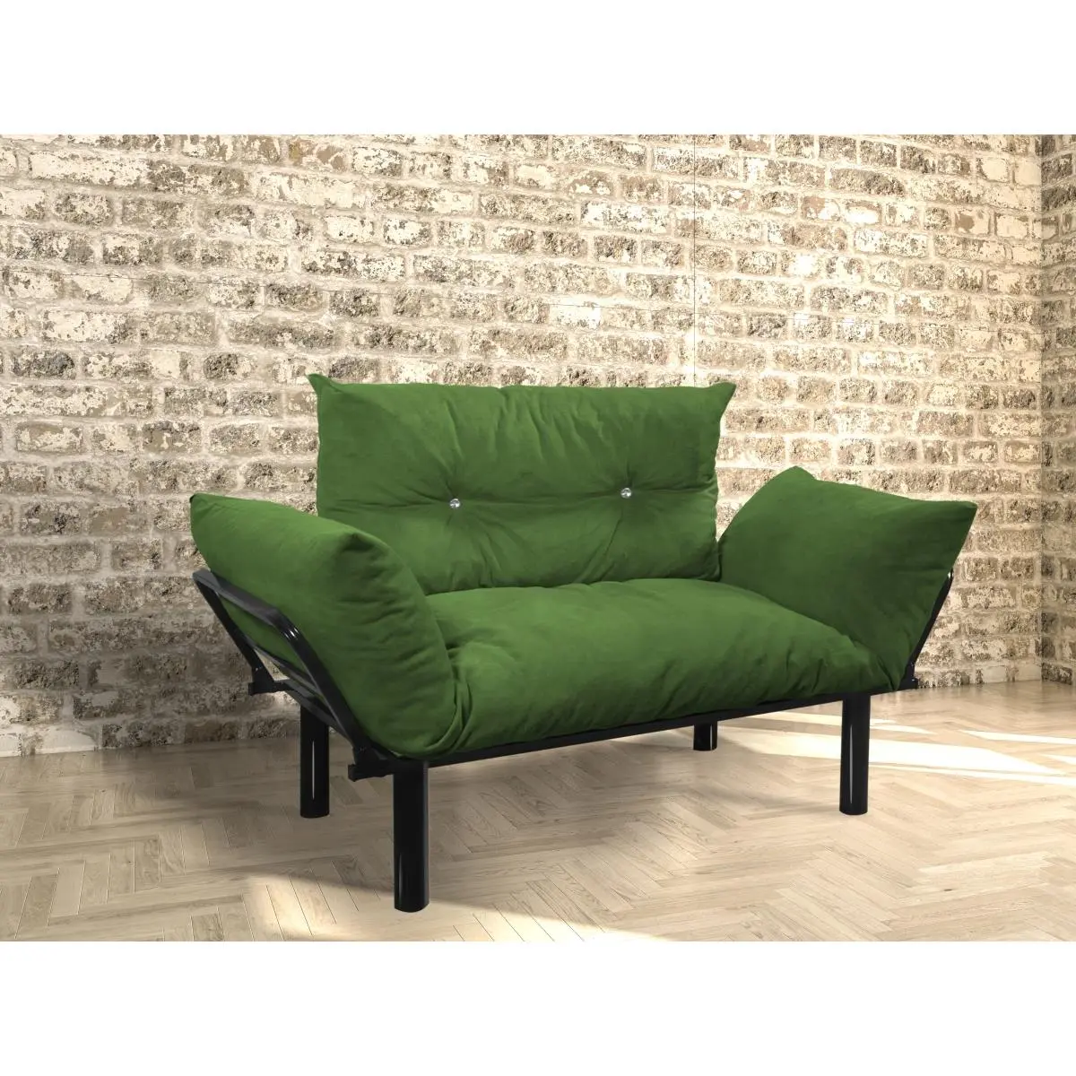 Homedora HD-ON10EV-ADA-KHA-2 Ada Loveseat Sofa - Lightweight, Affordable, Stylish Indoor Living Room Furniture for 1-2 Room Transformation, Re Decor Projects, Khaki