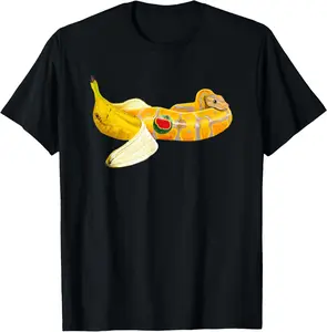 100% Cotton Banana Ball Python Snake Reptile Herpetologist Ophiology T-Shirt