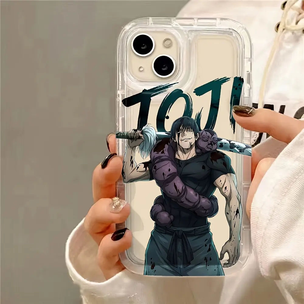 Creative Design cool anime T-Toji F-Fushiguro Durable Phone Case For iPhone 17/16/15/14/13/12/11/Pro/ProMax/Plus/17Air/Xsmax, Transparent Anti Fall Soft TPU Back Cover, Shockproof Cover, superior quality, Uv Printed, Trendy Gift for Christmas and Birthday