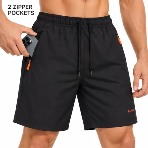 Men's Casual Shorts End-of-Season Clearance — Athletic shorts featuring an adjustable drawstring and side pockets; made from breathable fabric. Suitable for basketball, running, the beach, and outdoor activities—comfortable for sports and fitness.
