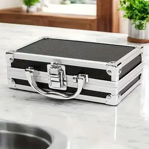 Portable Cash Register Box, Multi-Functional Handheld Money Storage, Lockable Anti-Theft Design, Safe for Coins and Notes, Market, Convenience Store