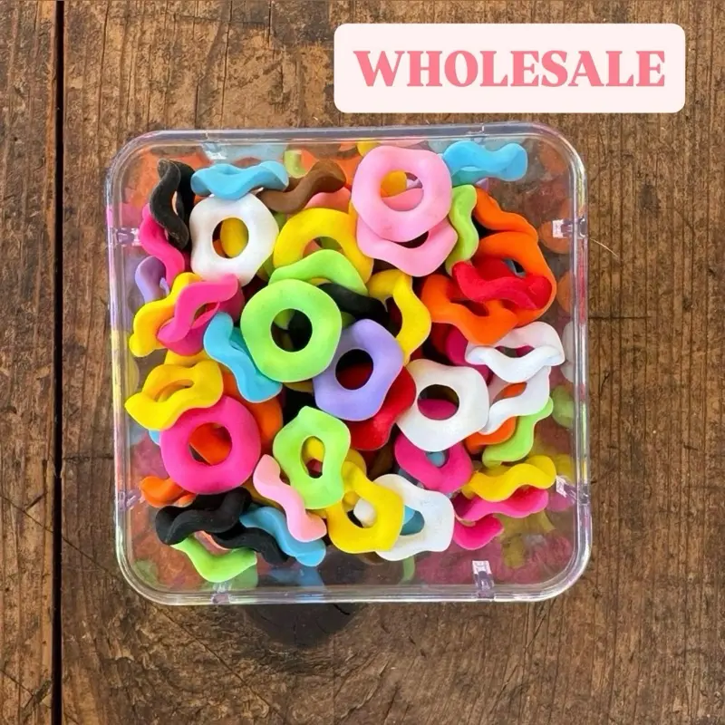200pc Wholesale Wavy Acrylic Spacer for Pen Beading Accessories Handicraft