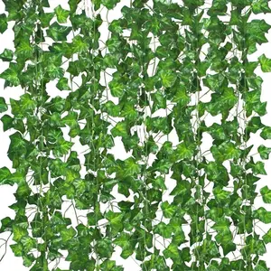 12 Pack 84 Feet Aesthetic Artificial Plant Ivy Leaves Hanging Greenery Garlands for Home Bedroom Wall Wedding Party Decor