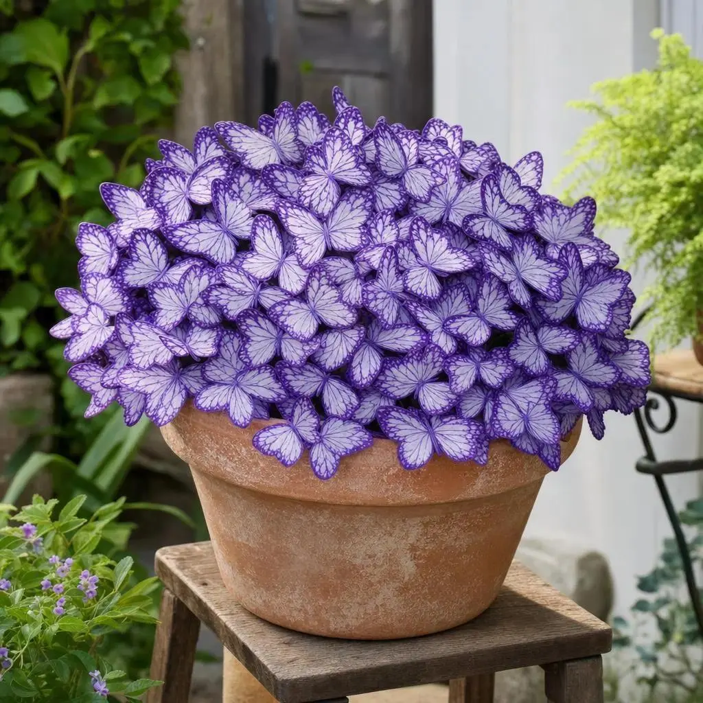 Butterfly Hosta Seeds, Multiple Seeds with Attractive Leaf Pattern, High Germination Compact Pot Variety, for Decorative Pots, Beside Walkways, Enhances Fullness and Layered Effect