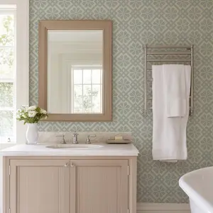 Mitchell Black Villa Mosaic Wallpaper