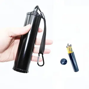 Premium Aluminum Sealed Tube, 1 Set Multifunctional Item Storage Container with Lanyard, Durable, Airtight, and Portable Storage Solution, Storage Organizer