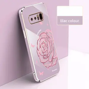 1 Piece Butterflies and flowers Stylish Suitable For Galaxy Note 8 Phone Case Cover With Flexible Finish Featuring Shockproof For Club