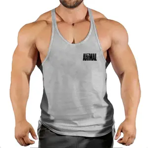 Men's Multiple Colors Polyester Stringer-Cut Sleeveless Vest - Gym Top for Bodybuilding, Fitness Workouts