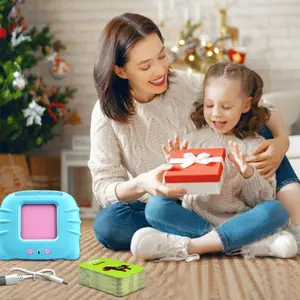 Arabic-English Card Learning Machine for Kids, Educational Toy with 112 Bilingual Flash Cards, Includes Charging Cable, Animals, Fruits, Foods, Vehicles, People