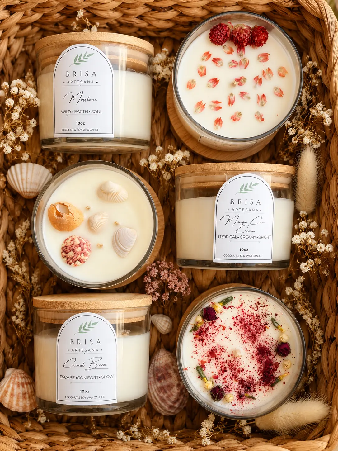 Artisan Coconut Soy Candles - Home Decor Home Supplies Candle