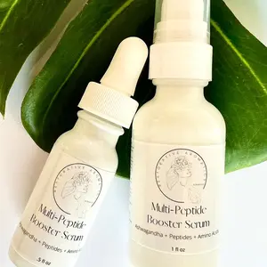 Peptide Booster Serum - Youth Restore Face Serum - Hydrate, Plump - Natural Skincare - Ashwagandha + Peptides + Amino Acids