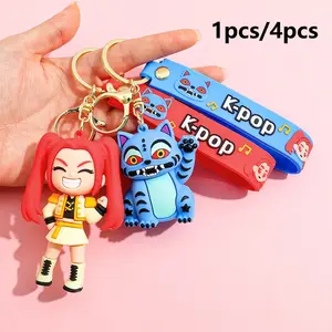 Cute K-Pop Idol Plush Stylish Keychain with Hand Ring, Kpop Cartoon Character Pendant, Silicone Anime Accessory, Wallet Phone Charm, Music Lover Gift For Birthday Gift For Girls Boys