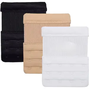 Elastic  Bra Extender 4 Hook 3 Row 3/4" Stretchy Extension Tape Multi Color