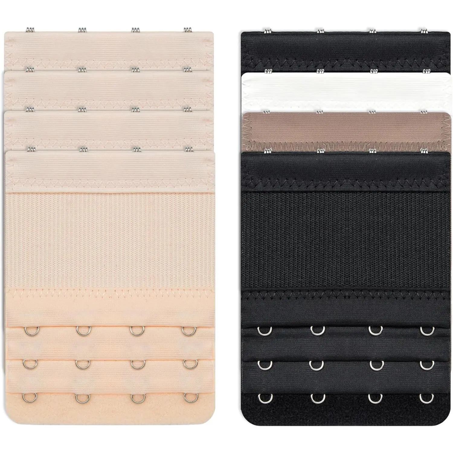 8pcs: 4 Hook 3/4 Inch Spacing, Multicolor