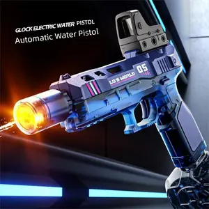 JoyBlast-2026 New Arrival Flash S2000 Electric Water Gun, Manual Automatic Integrated Mechanical Linkage High Speed Pulse Water Toy for Children Outdoor Play Lighted Pistol Rechargeable summer party toy