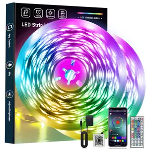 100FT 50FT RGB LED strip lights smart LED lights for bedroom APP control DIY dimming and color matching Christmas decoration LED sound  activated
