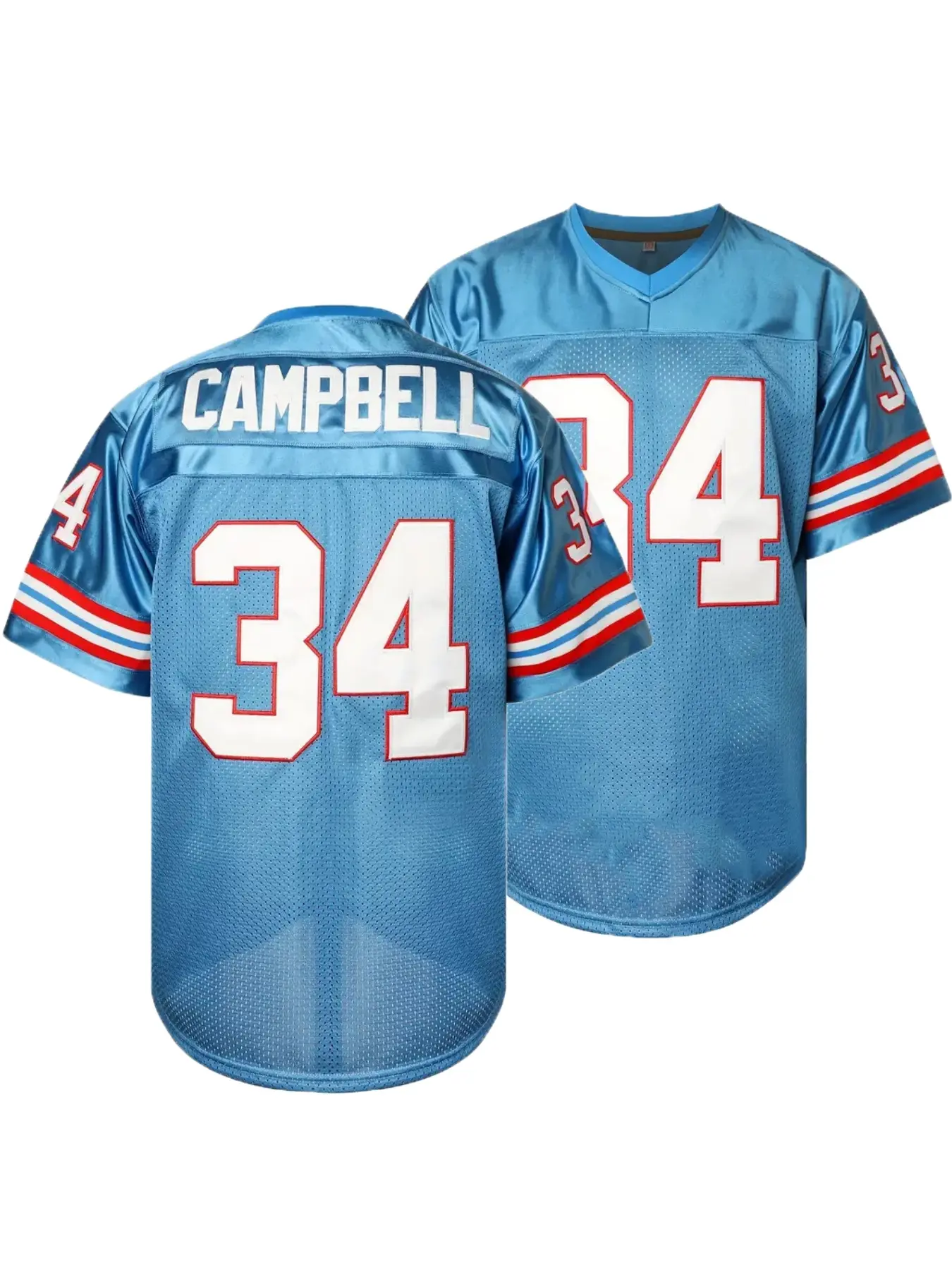 Jackson jersey #34 Football Jersey, Breathable,Embroidered Sports Shirt for Training &Competition, V-Neck Rugby Jersey, Football Uniform, Sporty Jersey