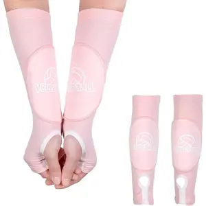 Volleyball Arm Pads with Thumb Holes & Wrist Guards, Long Breathable Comfort-Fit Protective Sleeves for Youth & Adults, Ideal for Training & Games