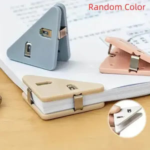 Random Color Triangle File Folder, 10pcs/set Creative Portable Triangle Binder, Test Book Fixing Clip, Summer Essentials, Office Stationery Supplies, Office Accessories