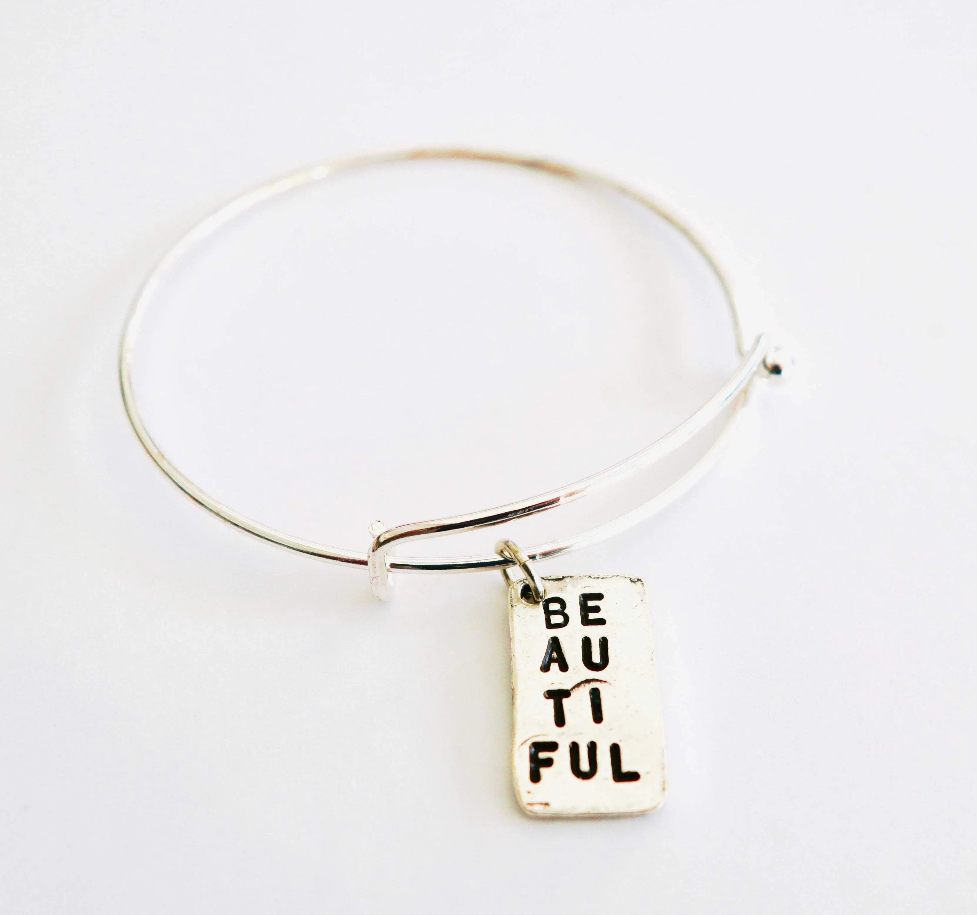Beautiful Hand Stamped Expandable Bracelet
