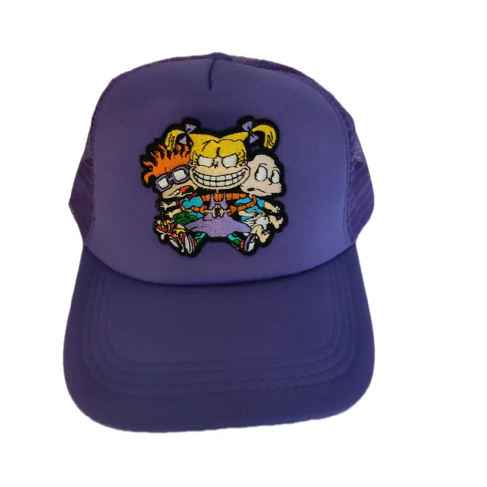 Rugrats Purple Trucker Hat with Classic Characters Design for Fans