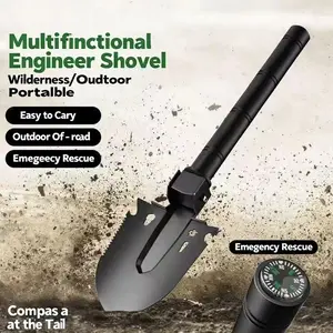 Multifunctional Engineer Shovel – Ideal for wilderness, off - road, rescue & fishing. With compass, hex wrench, saw, bottle opener. Compact, portable. A must - have for outdoor lovers! fishing  time  fishing  lures
