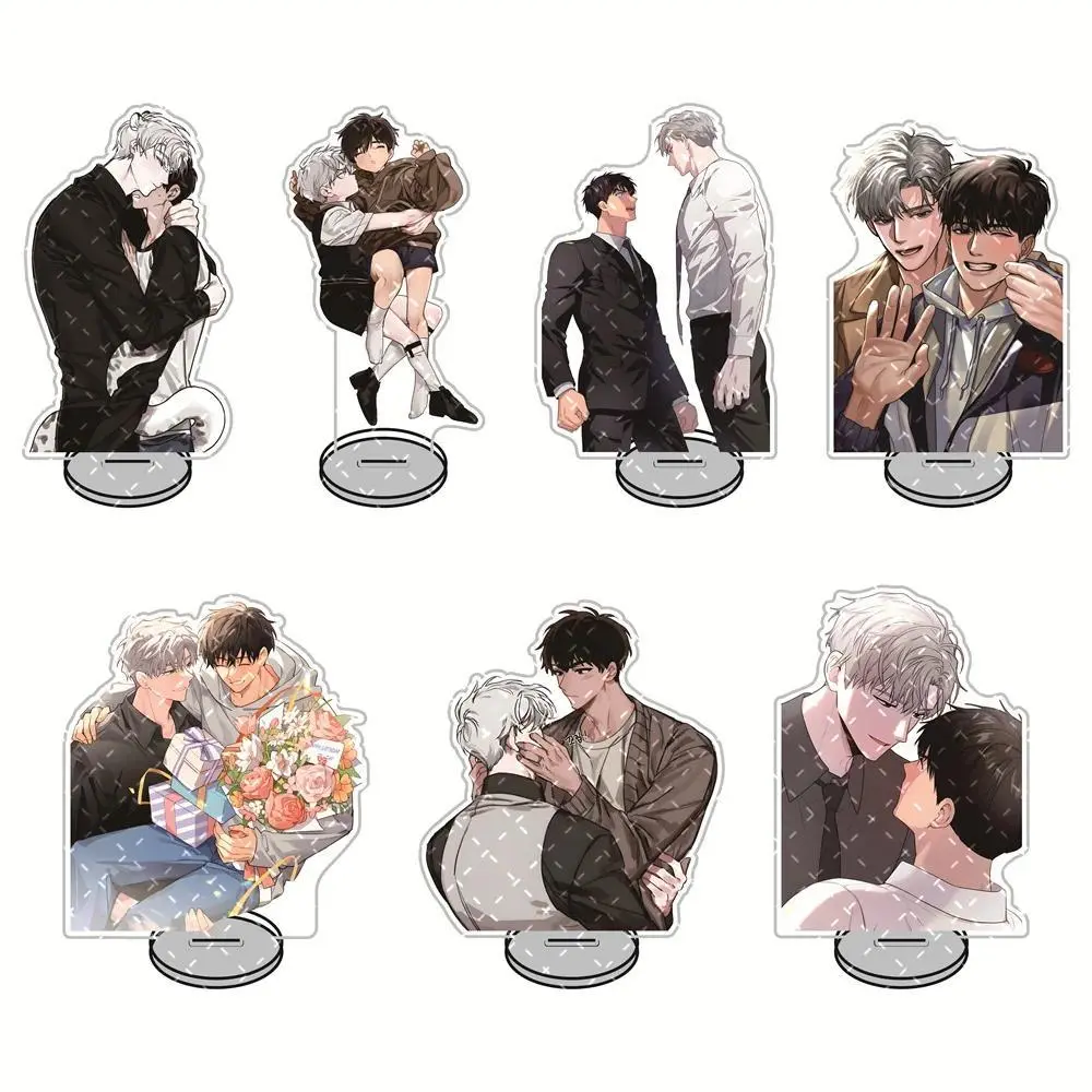 15 cm Phthalate-Free Passion Korean BL Web Novel Acrylic Standee - Jeong Taeui & Ilay Rie Grow Main Characters, Anime & Manga Fanmade Collectible, House Decoration for Desktops