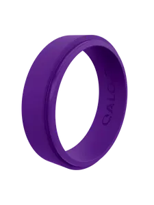 Women's Narrow Polished Step Edge Silicone Ring