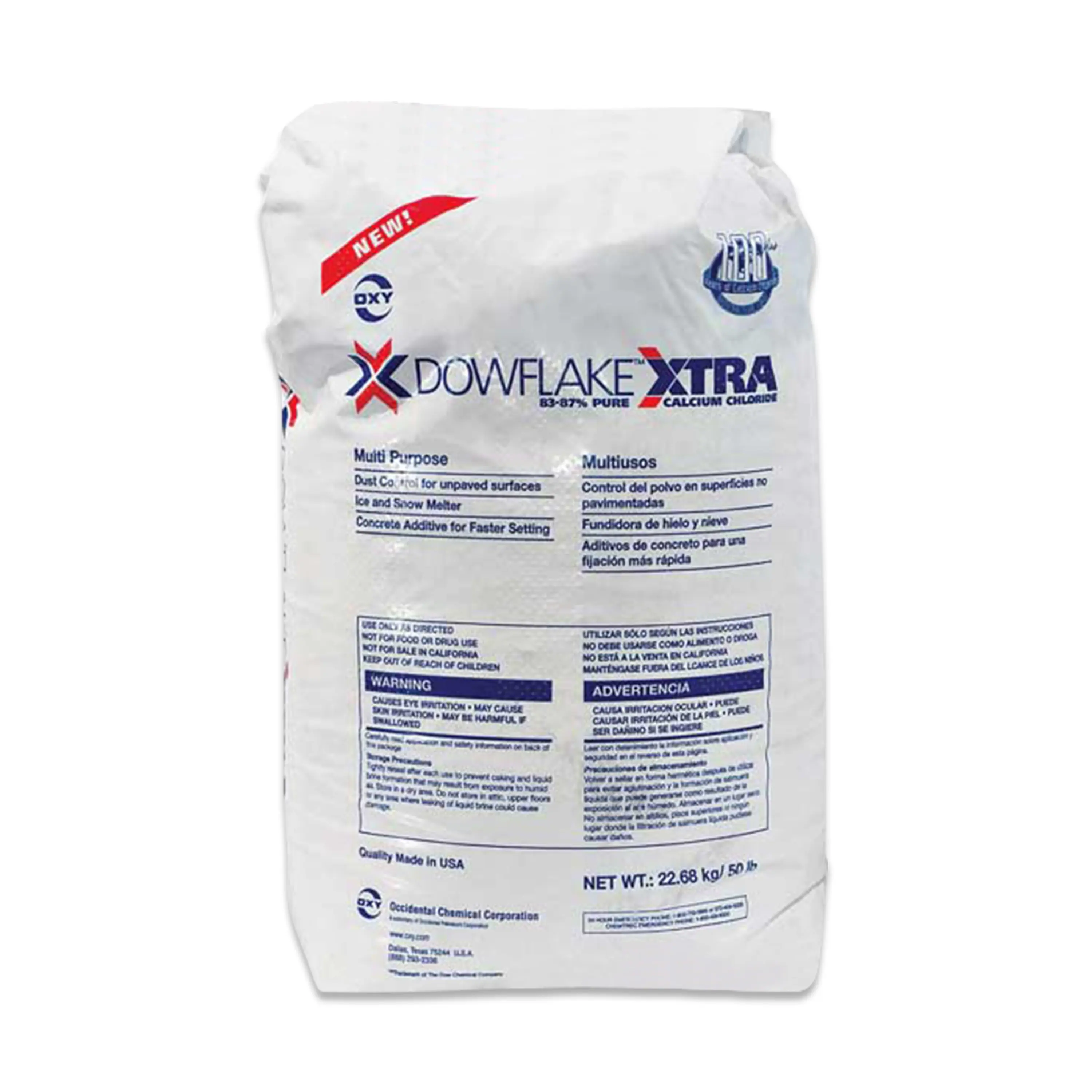 Dowflake Calcium Chloride Pellets for Ice Melting and Dust Control