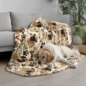 Super Soft Fluffy Premium Fleece Pet Blanket & Dog Print Flannel Throw Blanket - Ideal Gift for Pet Lovers - All-Season Cozy Comfort, Dog Blanket. #GLOBAL PICKS