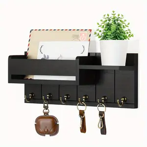 Wall Decoration Key Holder - Mail Organizer and Key Holder with Tray for Hallway Kitchen Farmhouse Decoration, Living Room Decoration, Wall Key Hook