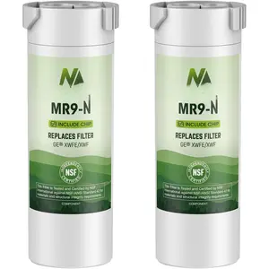 Water Filter Compatible with XWFE (Built-in CHIP), Replacement for GE XWFE, XWF Refrigerator Water Filter Pack of 2