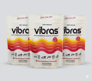 Vibras Hydration and Energy Drink Mix, Electrolytes plus 100 mg Caffeine, Zero Sugar, Pink Himalayan Limonada, 30 Sticks × 3 Pack (90 Total Sticks)