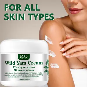 ECO Wild Yam Cream for Hormone Balance, Organic Yam Cream with Chasteberry, Aloe & Vitamin E for Menopause Relief, Soothes Night Sweats & Hot Flashes, Eases Mood Swings (1.76 OZ) Body Care Lotions Mild Nourishing Skin Repair Cosmetic