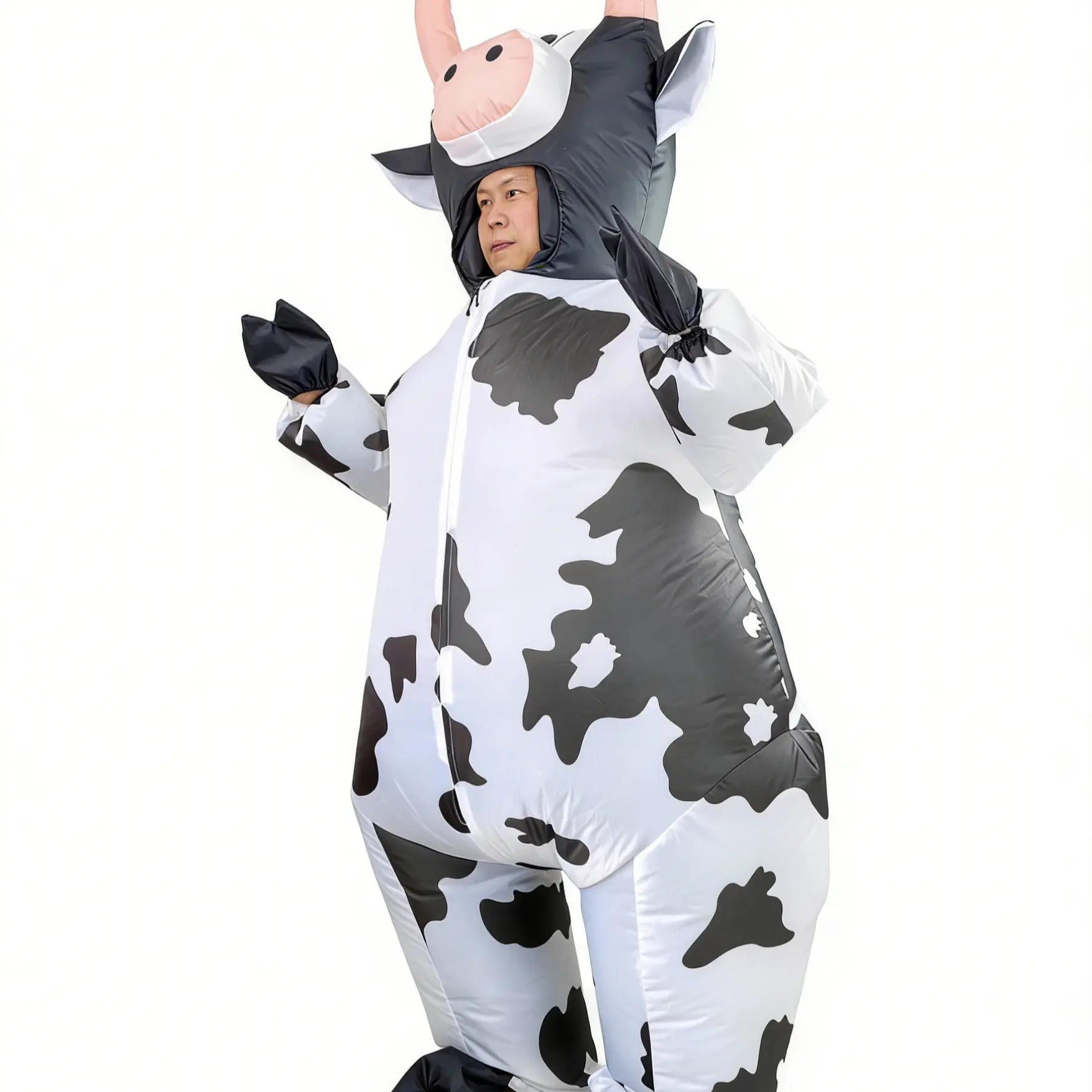 Inflatable Cow Costume, Rechargeable Battery, Party Fun, Halloween, Carnival, Festival Performance Wear, Unique Inflatable Suit for Events, Costume Outfit, Playtime Attire, Blow Up Costumes