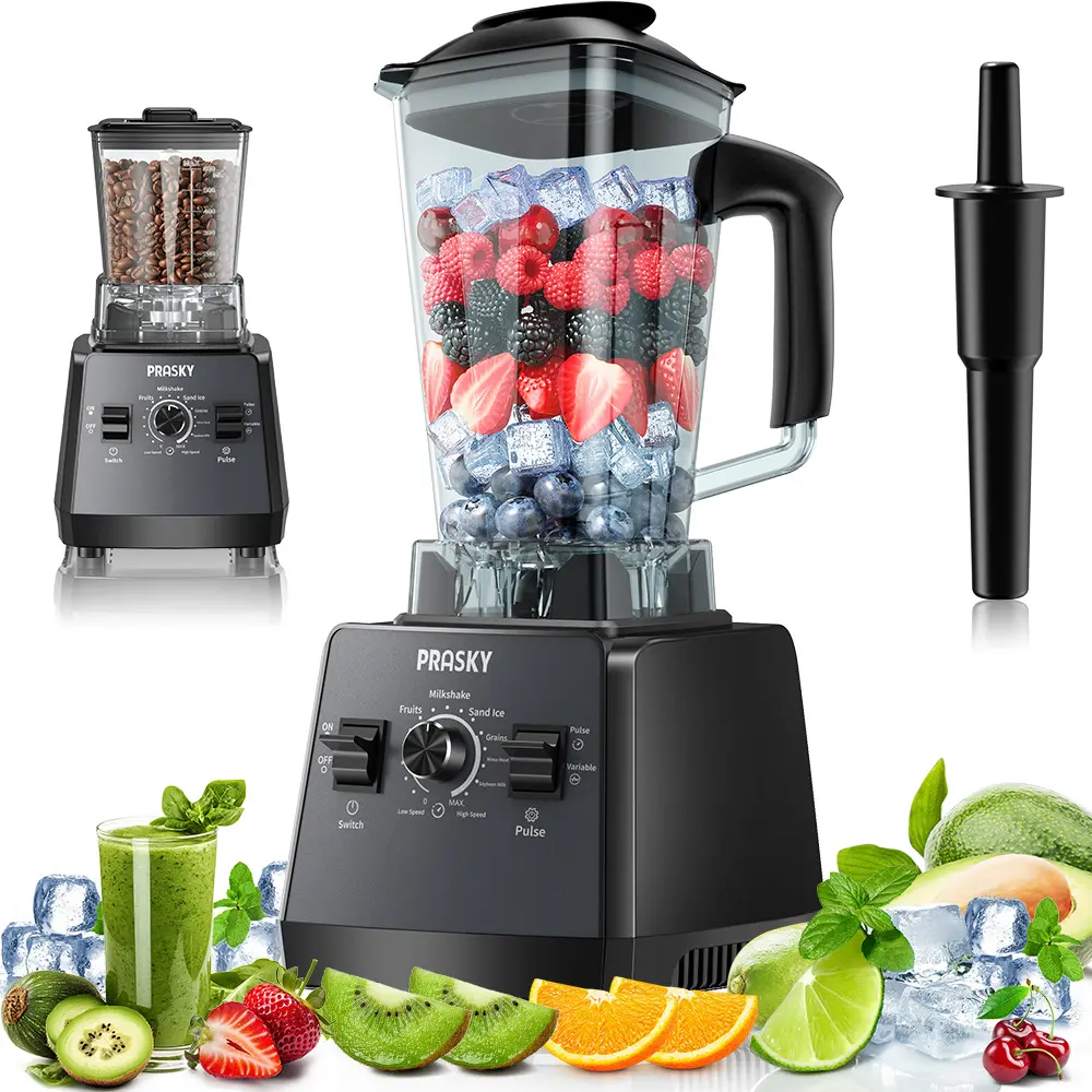 PRASKY Blenders for Kitchen, Smoothie Blender, 25,000 RPM High Speed, 68oz BPA-Free Food Processor, Countertop Blender for  Smoothies, Ice Crushing, Soups, Nut Butters & Baby Food