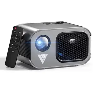 Home Projector with WiFi and Bluetooth, Native 1080P, 4K Support, Portable Indoor Outdoor Smart Projector, Mirror Screen with Android/iOS/PC Compatible with PC/PS5/Phone/TV Stick